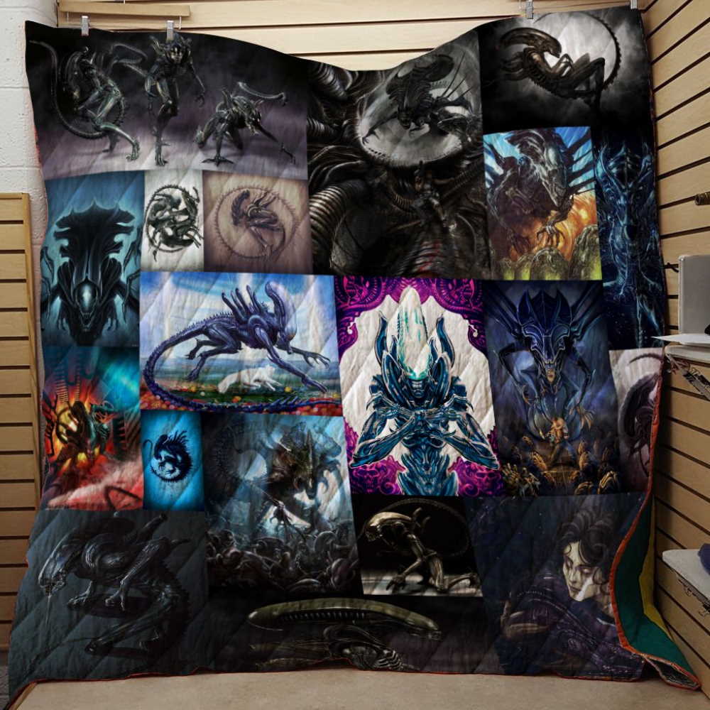 Alien Xenomorph 3D Quilt Blanket