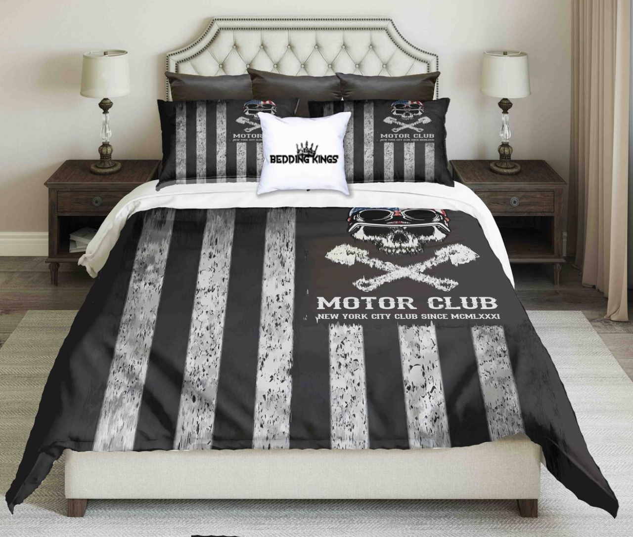 American Bikerkull Kings 3D Bedding Set