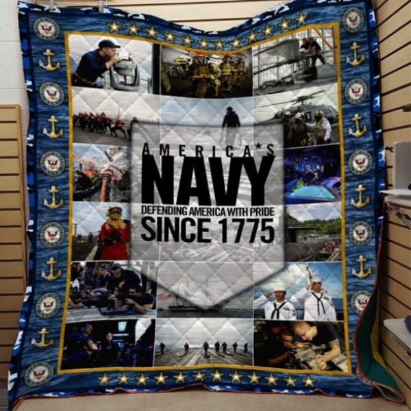 Americas Navy Printing 3D Quilt Blanket