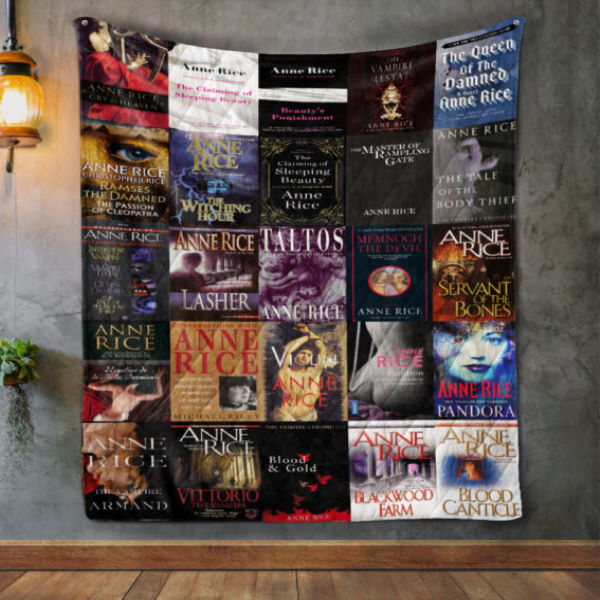 Anne Rice Books 3D Quilt Blanket