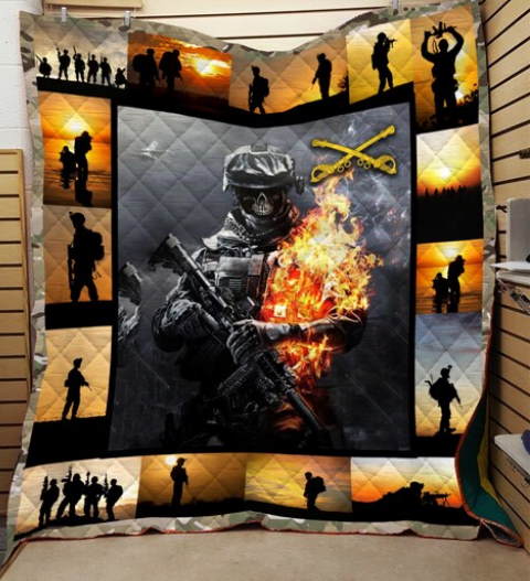 Army 3D Quilt Blanket