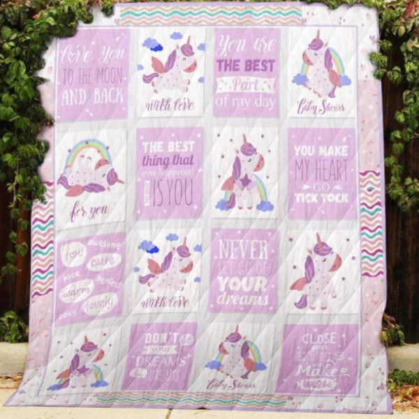 Baby Unicorn 3D Quilt Blanket