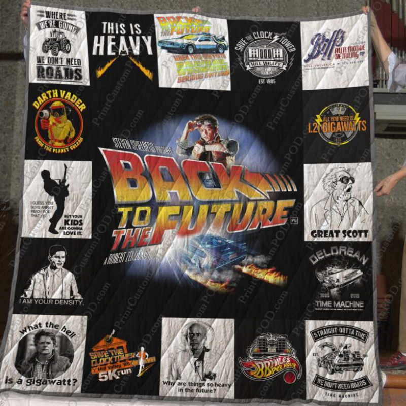 Back To The Future Tshirt 3D Quilt Blanket