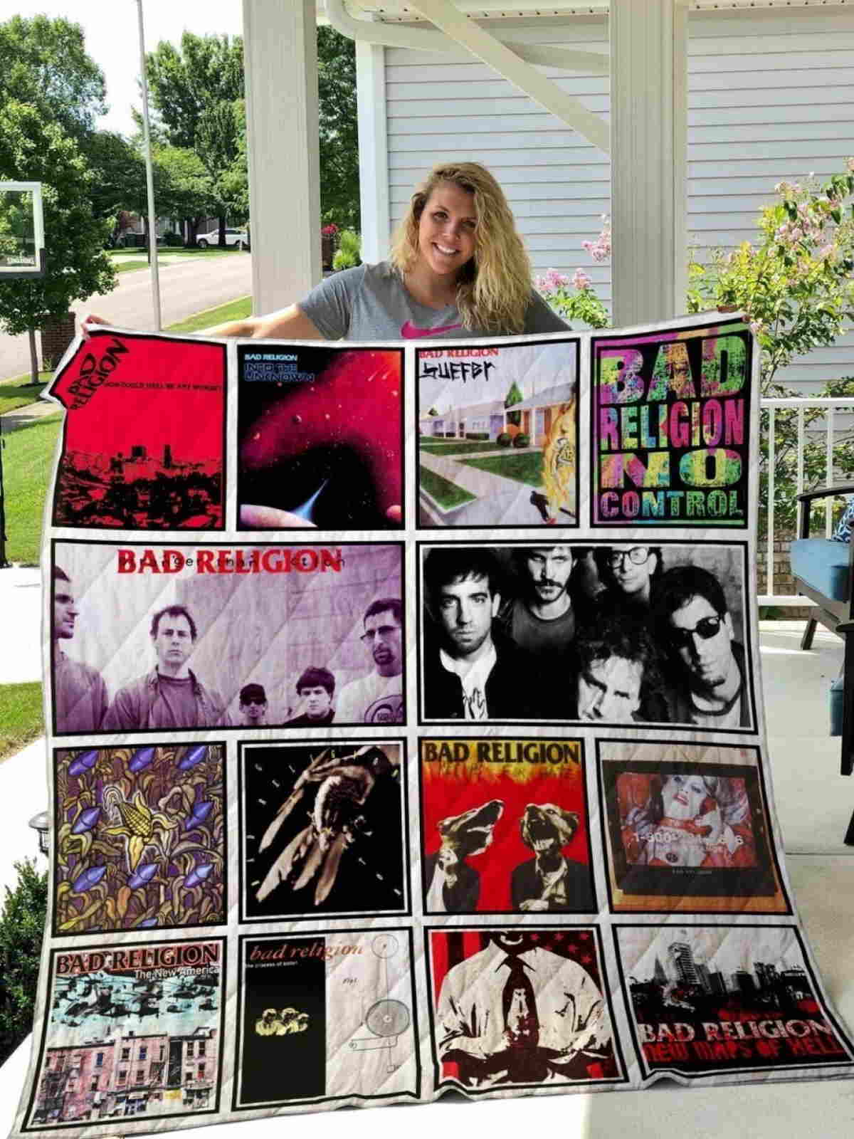 Bad Religion All Over Printed Quilt Blanket