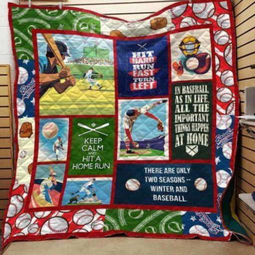 Baseball Hit Home Run 3D Quilt Blanket