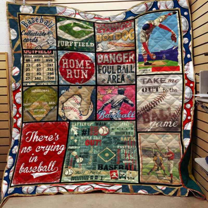 Baseball Home Run Quilt Blanket