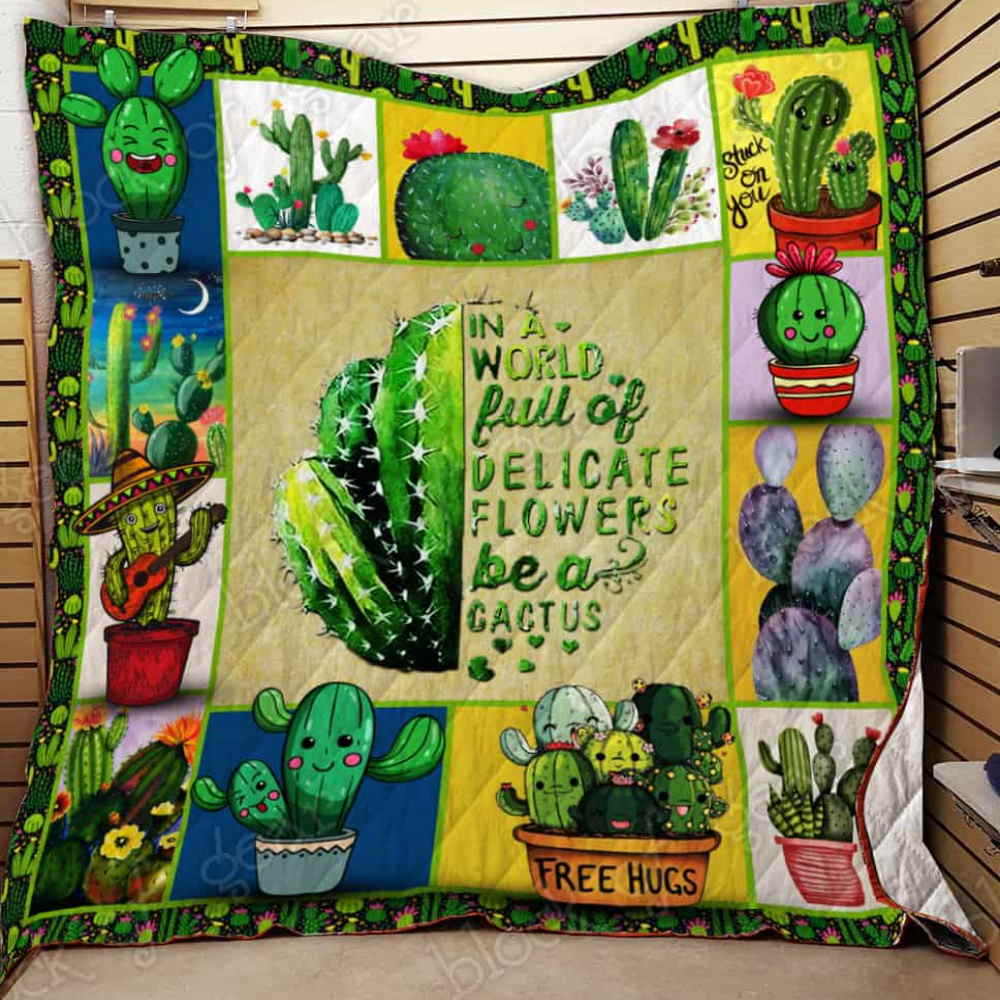 Be Cactus Quilt Blanket