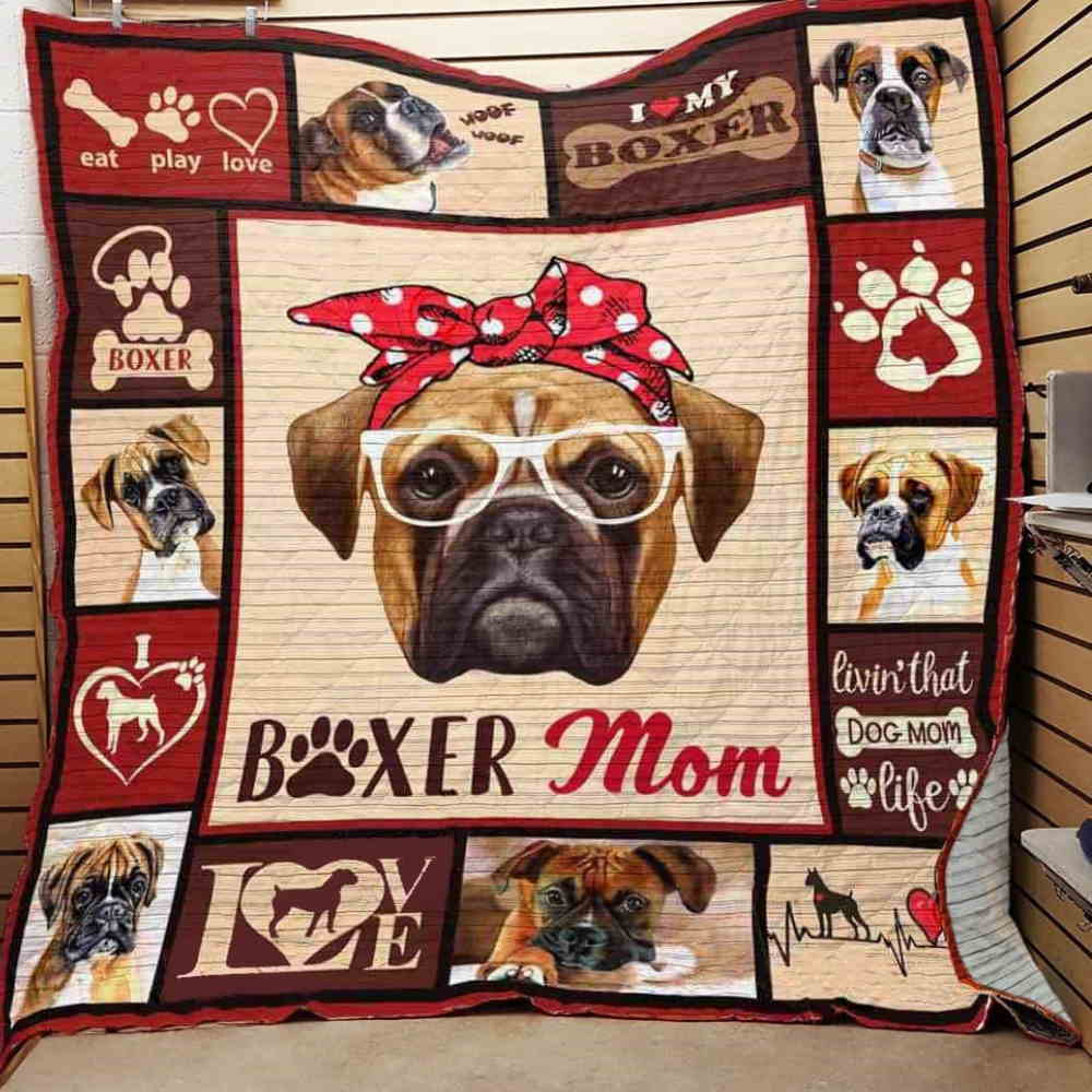 Boxereat Play Love Boxer Quilt Blanket