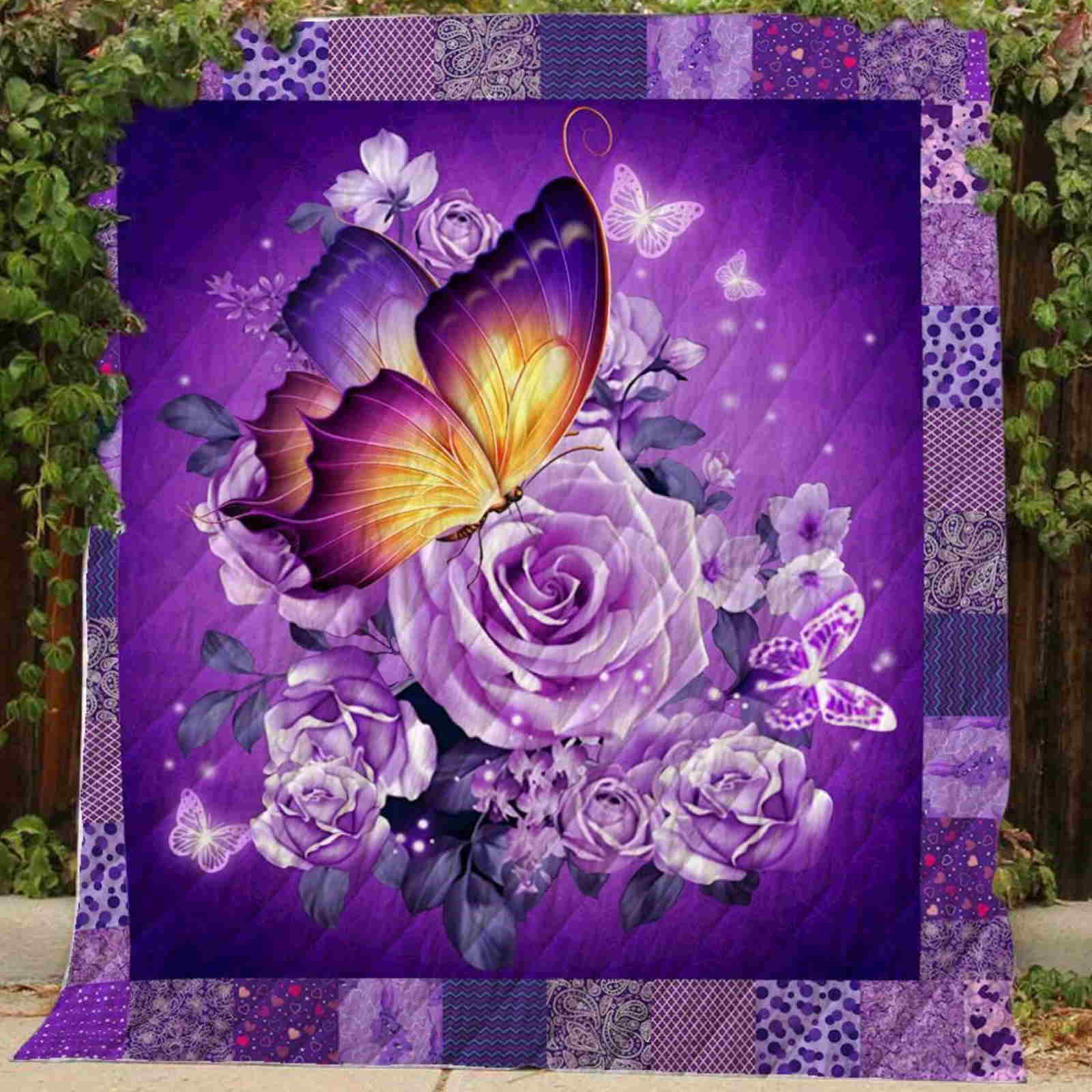 Butterfly To Love Quilt Blanket