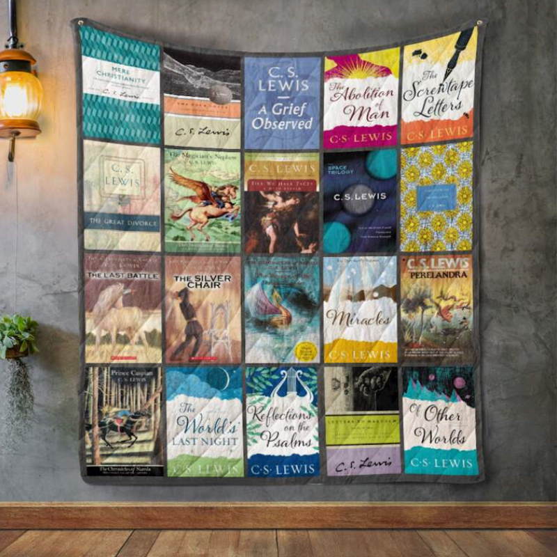 C. S. Lewis Books Quilt Blanket