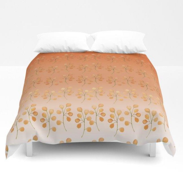 Cactus Flowers In Soft Orange’ Bedding Set