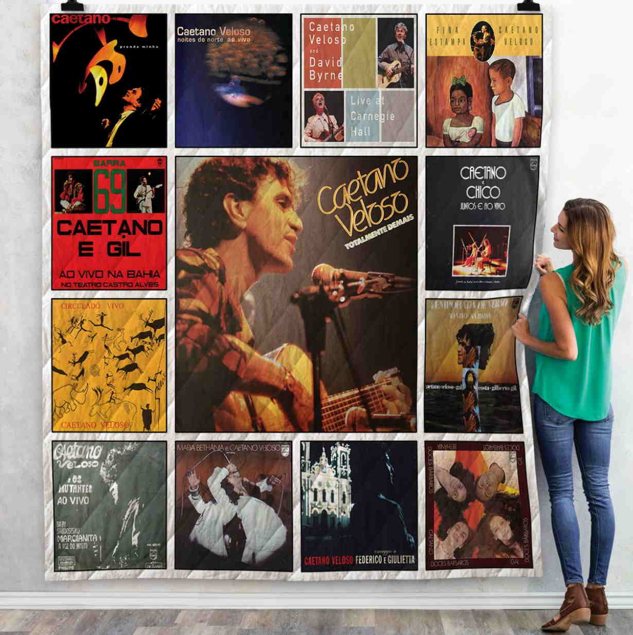 Caetano Veloso Live Albums 3D Quilt Blanket