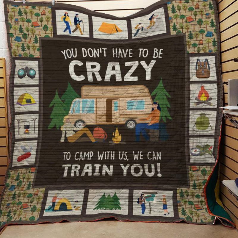 Camping Picture 3D Quilt Blanket