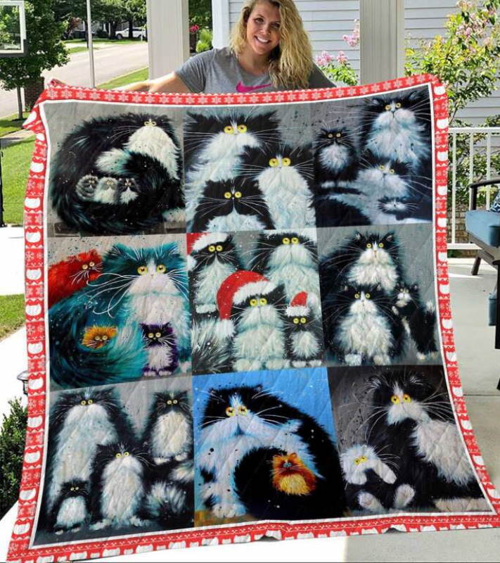 Cat Noel With Cat Quilt Blanket