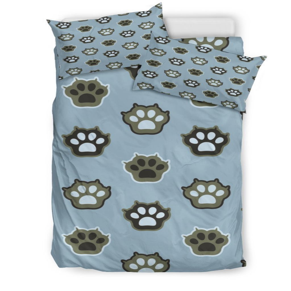 Cat Paw Print 3D Bedding Set