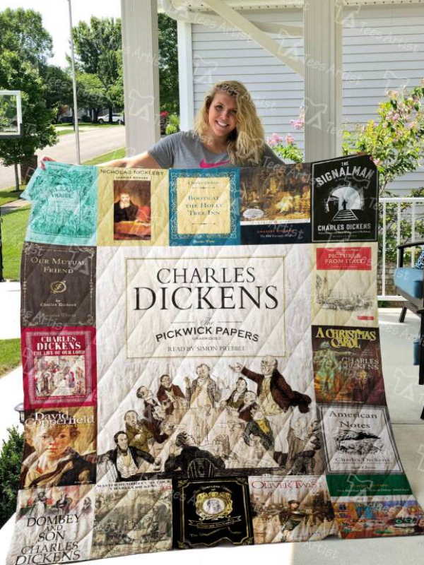 Charles Dickens 3D Quilt Blanket