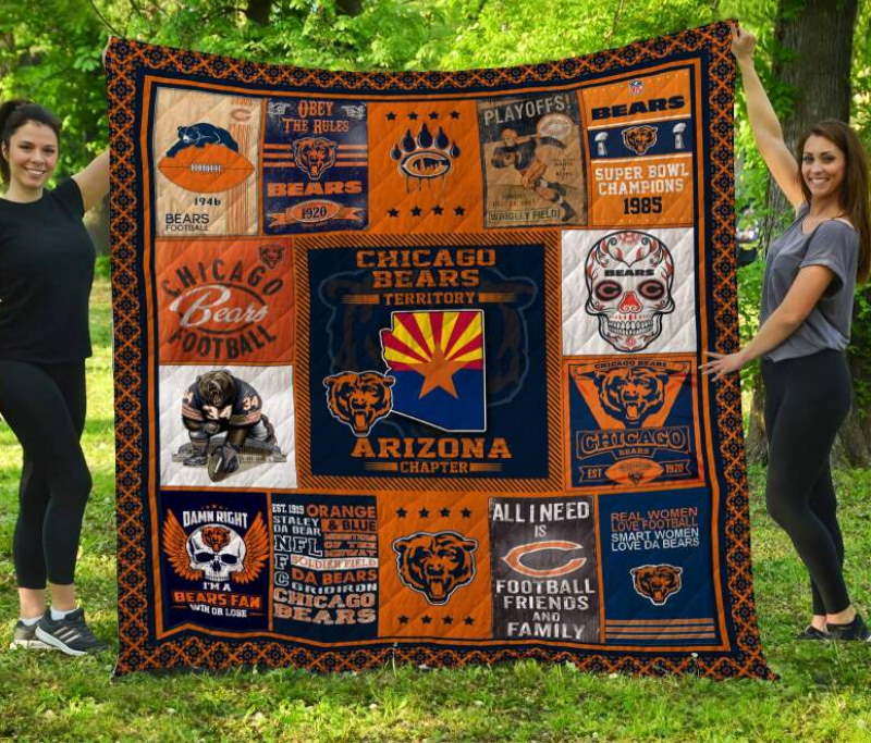 Chicago Bears Arizona 3D Quilt Blanket