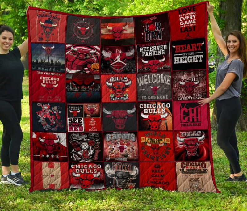 Chicago Bulls 3D Quilt Blanket
