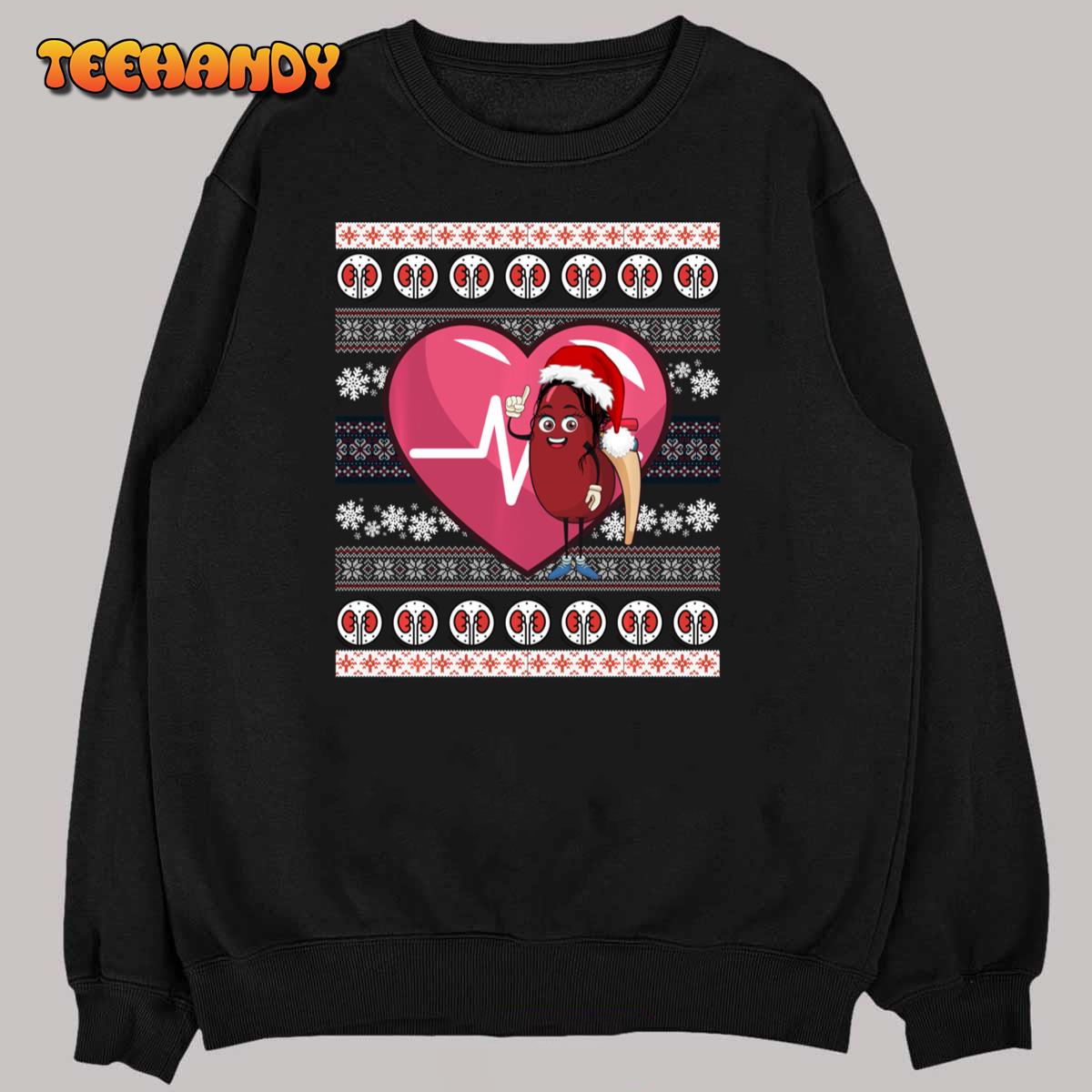 Christmas Kidney Ugly Sweater, Nurse, Donor, Recipient, Gift Sweatshirt