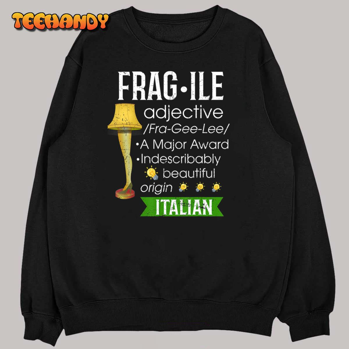 Christmas Leg Lamp Fragile Definition Funny Major Award T-Shirt