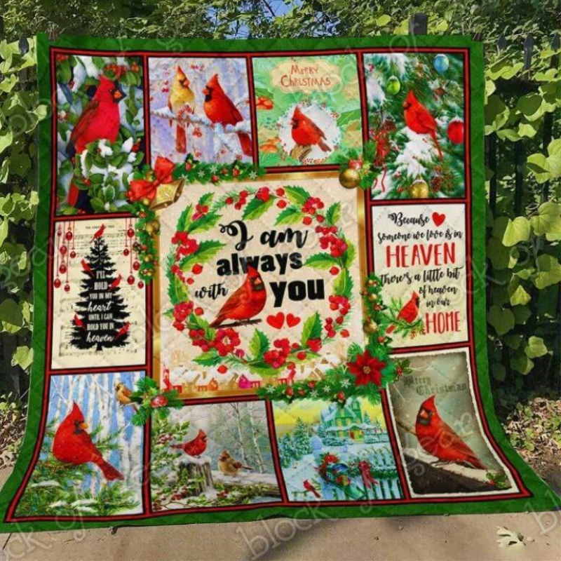 Christmas Lovely Cardinals Quilt Blanket