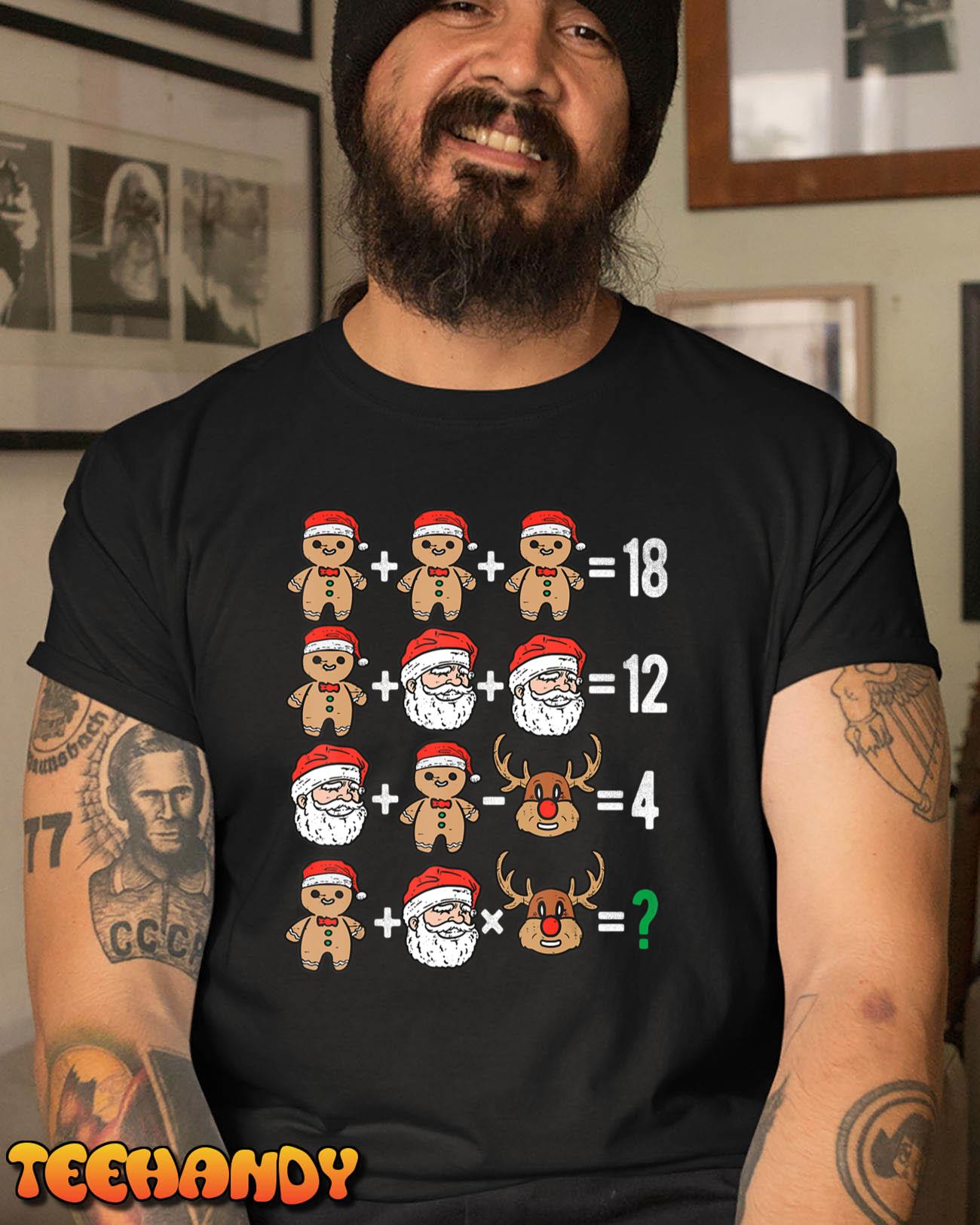 Christmas Order of Operations Math christmas Teacher Santa T-Shirt