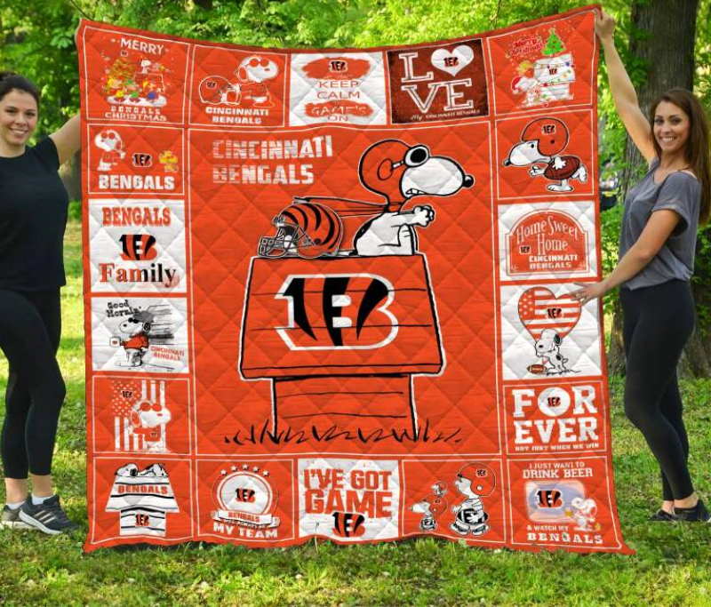 Cincinnatti Bengals 3D Quilt Blanket