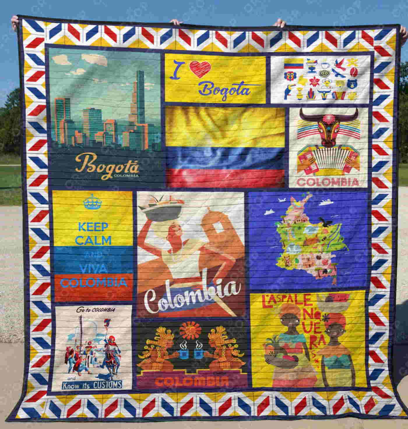 Colombia 3D Quilt Blanket