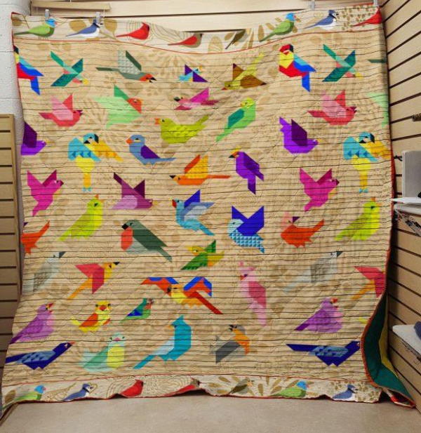 Colorfull Bird 3D Quilt Blanket