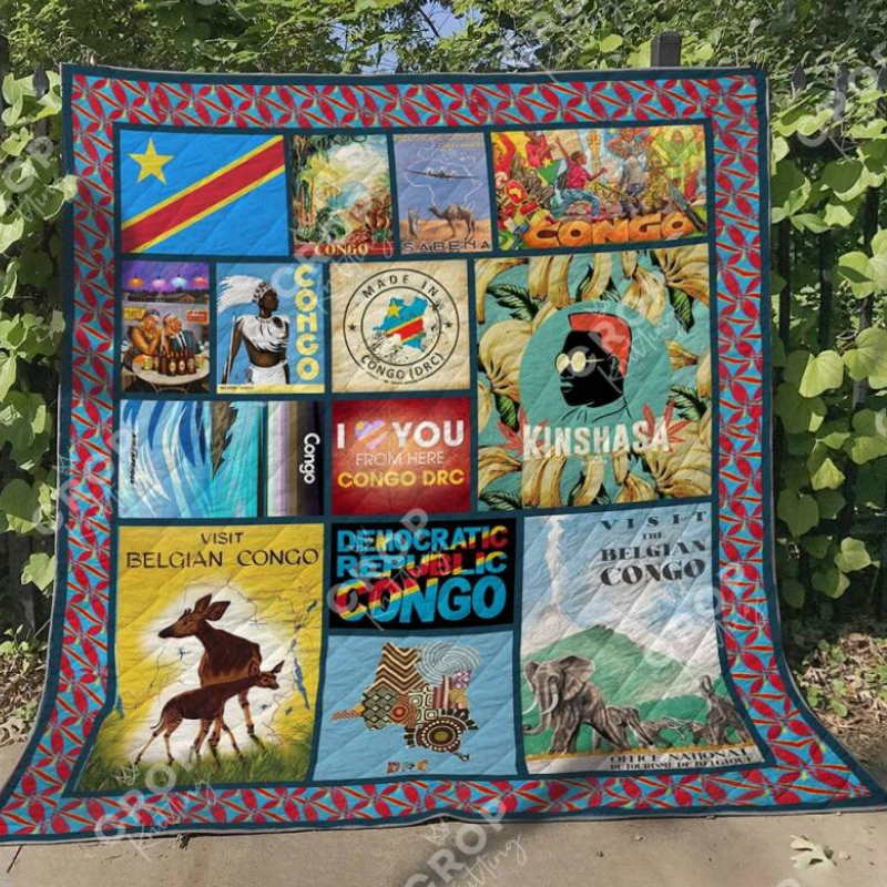 Congo Drc 3D Quilt Blanket