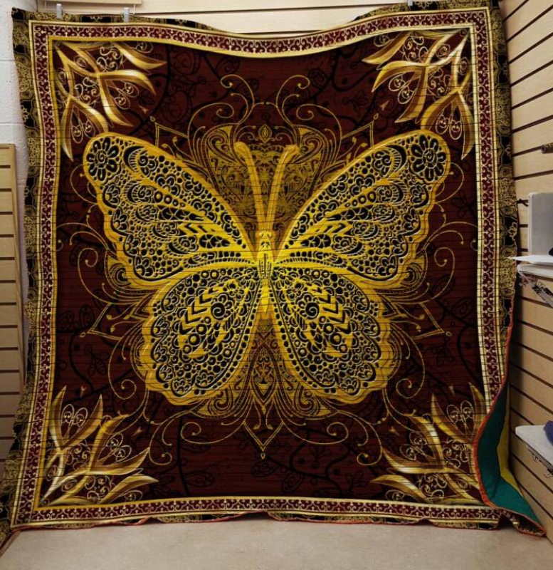 Copy Of Queen Butterfly Flower 3D Quilt Blanket