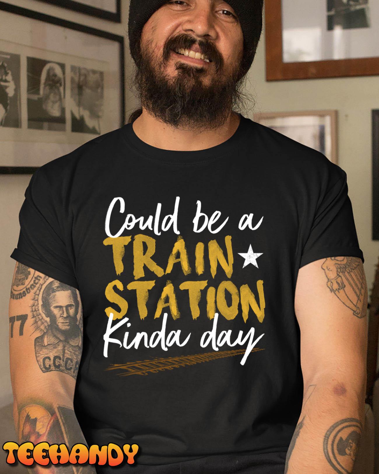 Could Be A Train Station Kind of Day Womens Pullover Hoodie