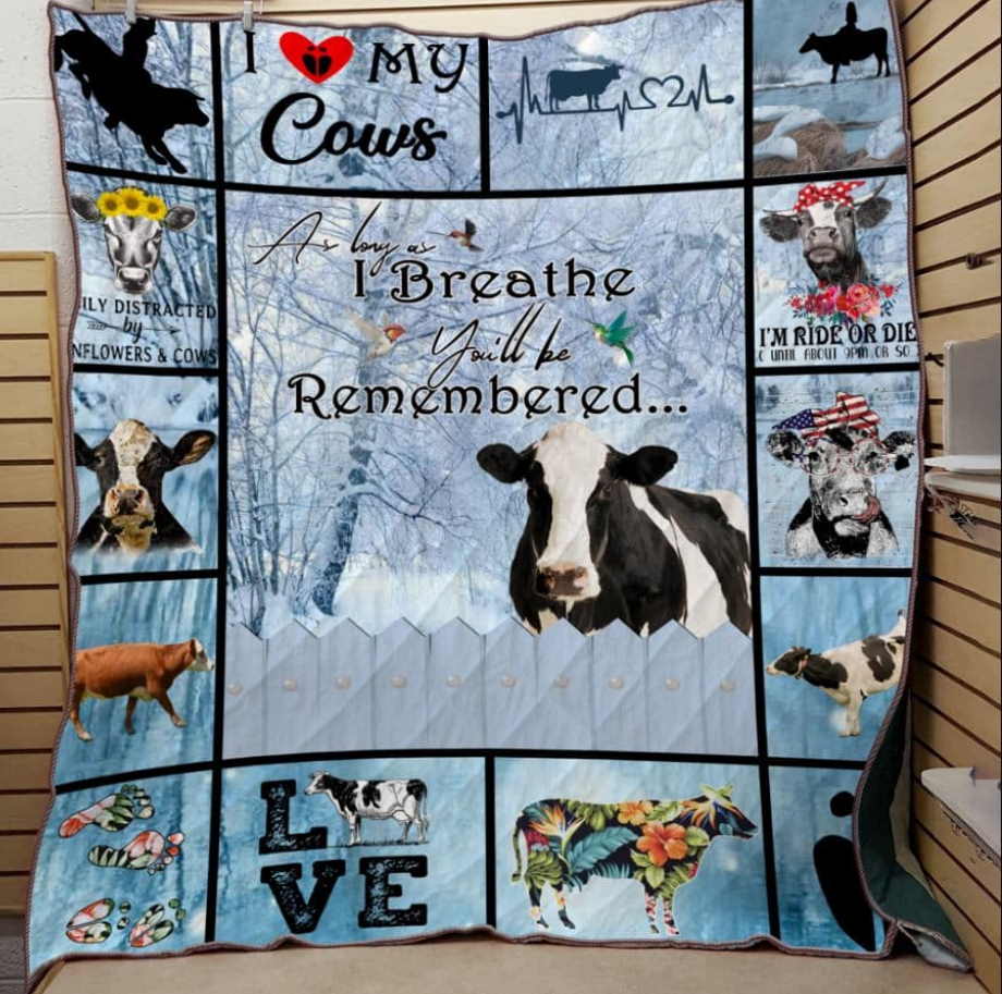 Cowi Love My Cow Quilt Blanket