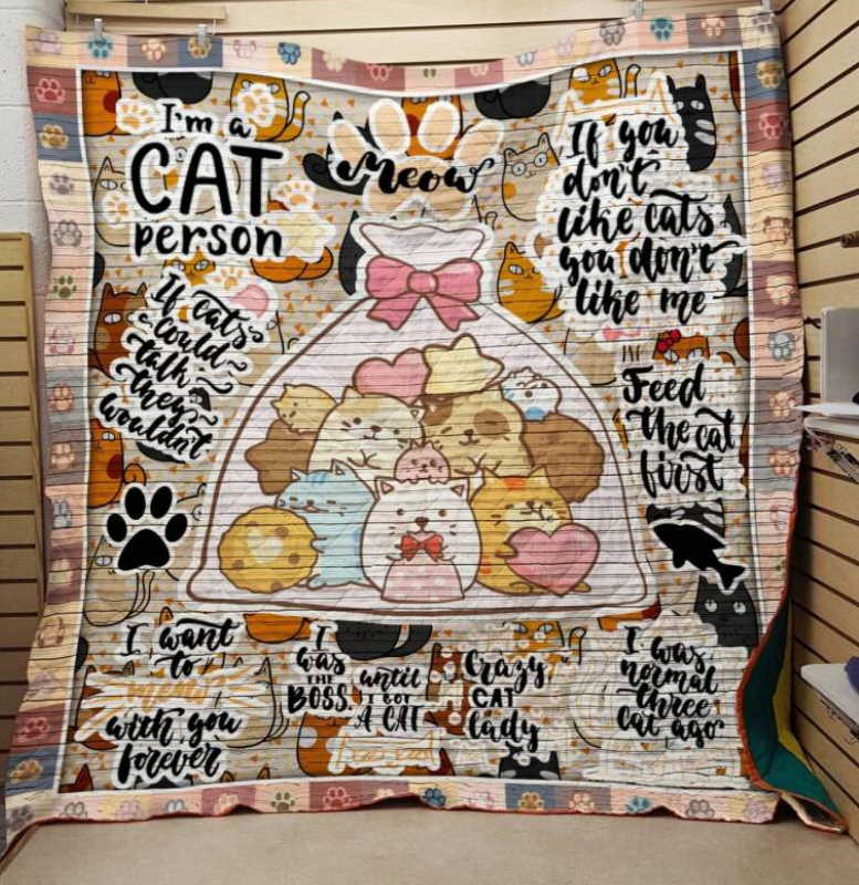 Crayzy Cat Lady 3D Quilt Blanket