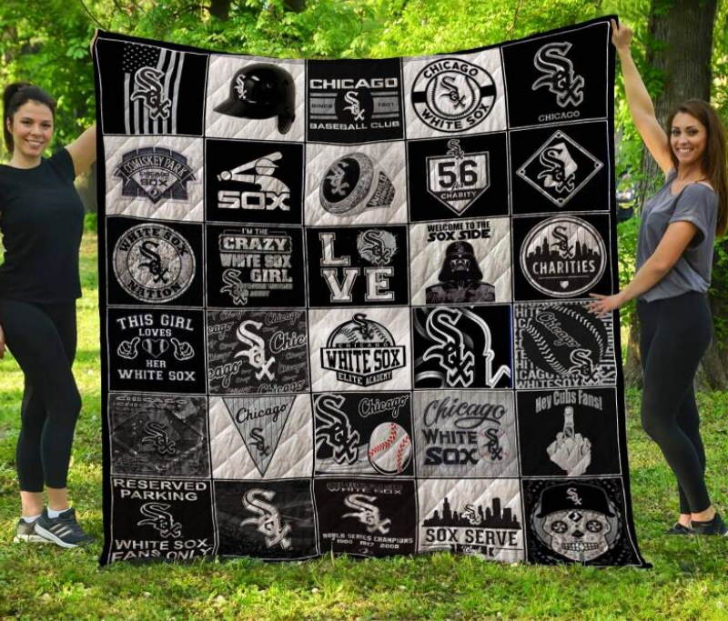 Crazy White Sox 3D Quilt Blanket