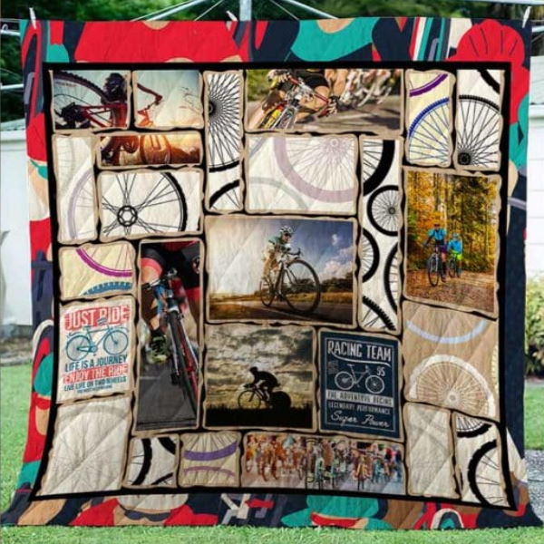 Cycling Ride Quilt Blanket