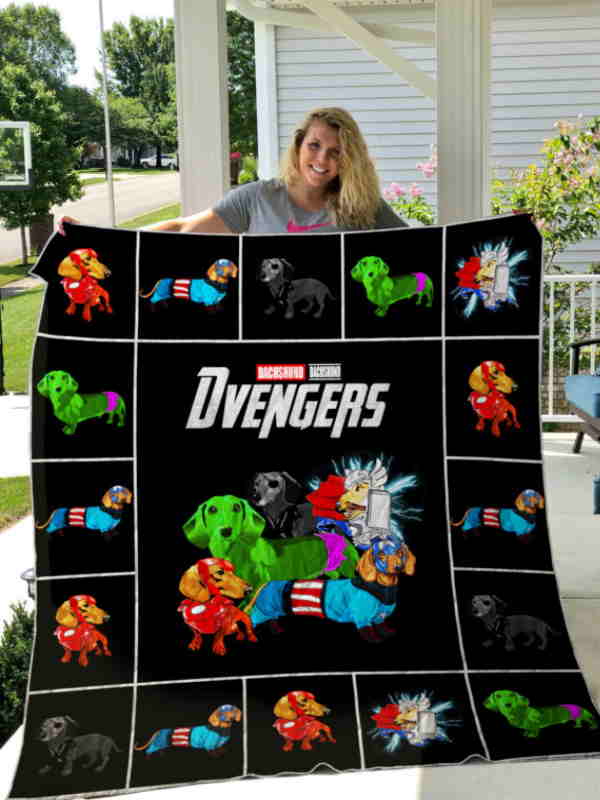 Dachshund Avengers 3D Quilt Blanket