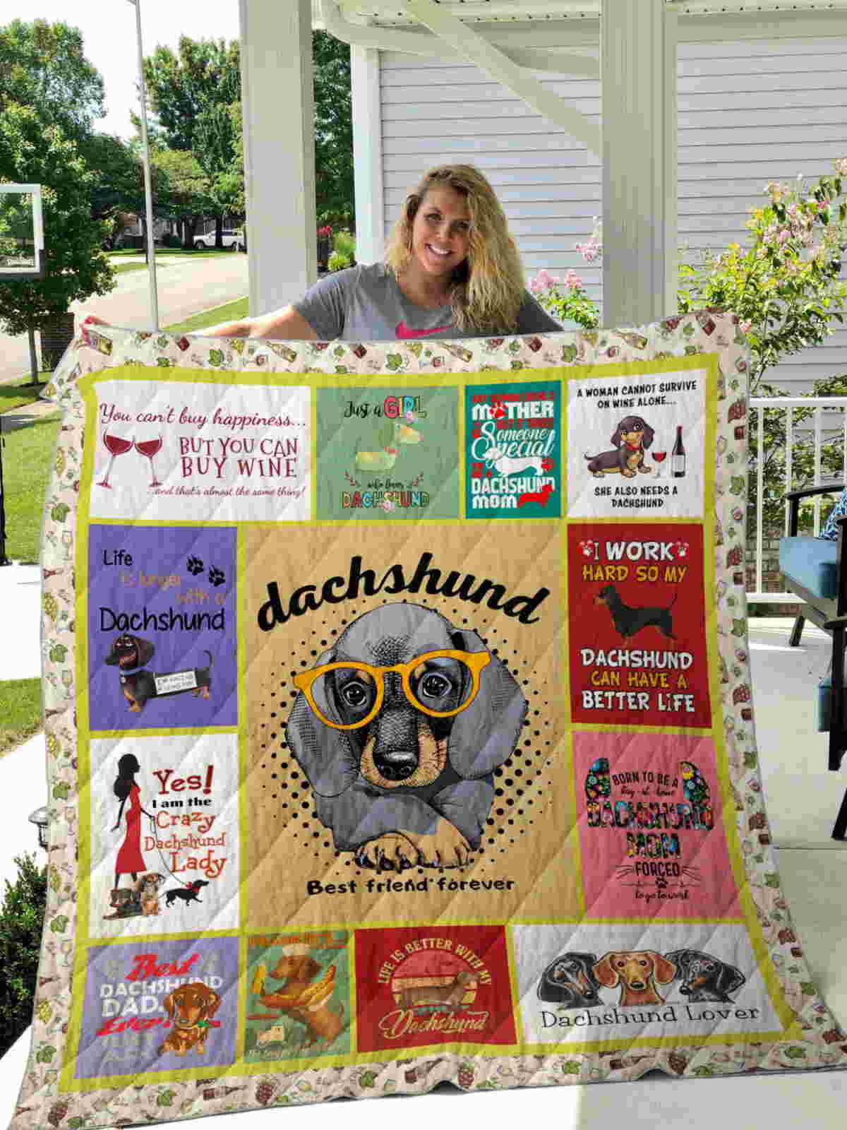 Dachshund New Style 3D Quilt Blanket