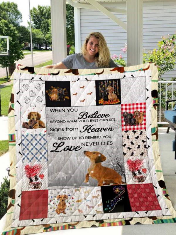 Dachshunds Dog 3D Quilt Blanket