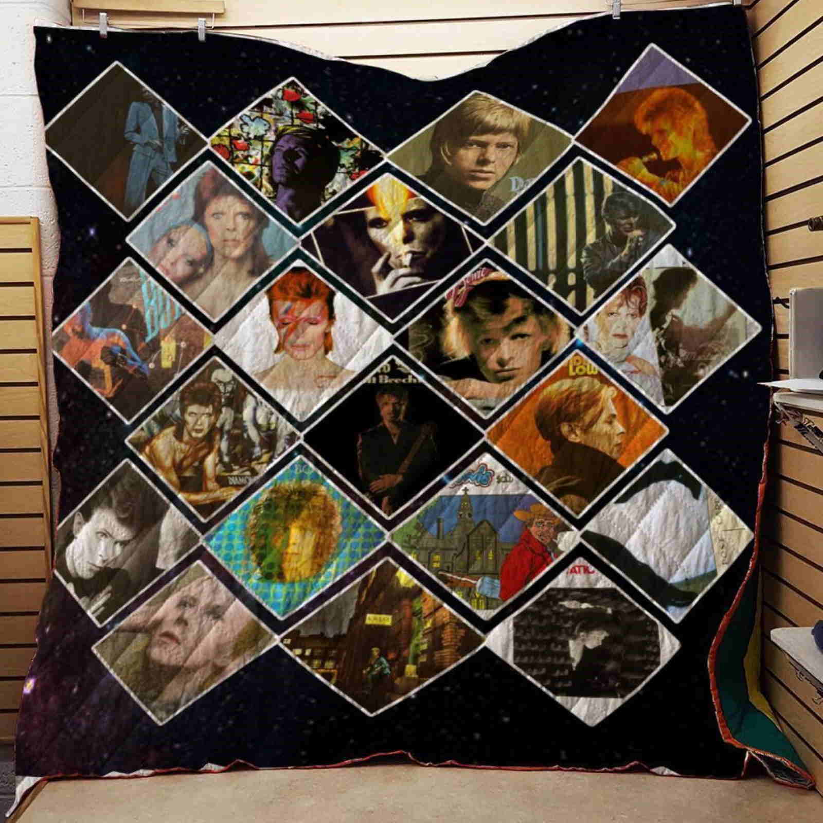 David Bowie Albums Quilt Blanket