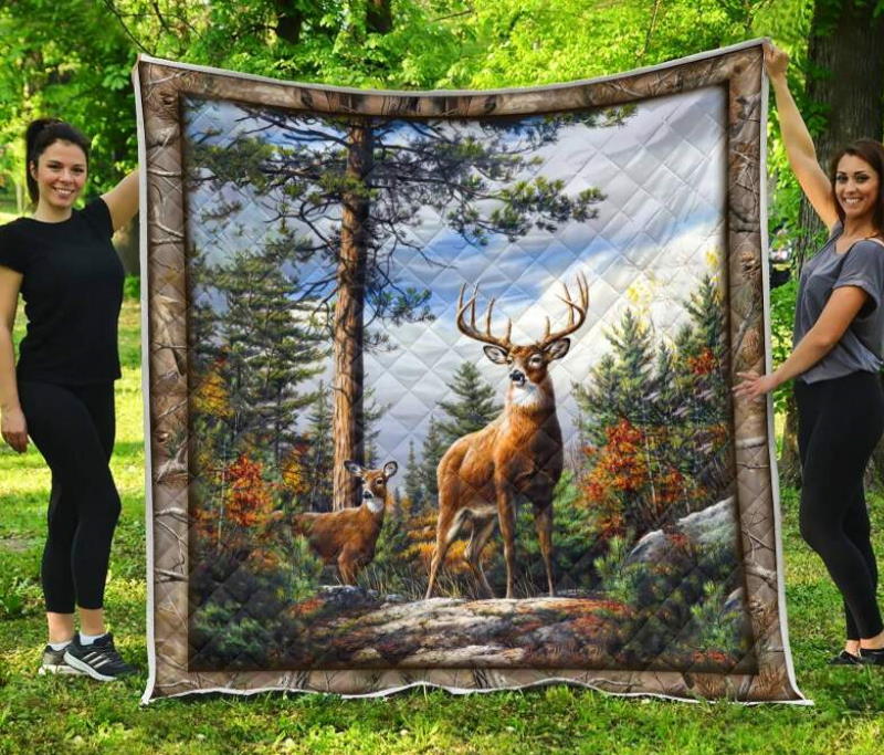 Deer Legend Like Quilt Blanket