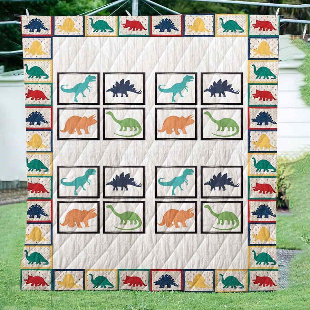 Dinosaur All Over Printed Quilt Blanket