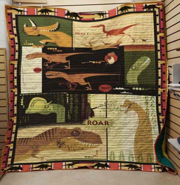 Dinosaur Roar 3D Quilt Blanket