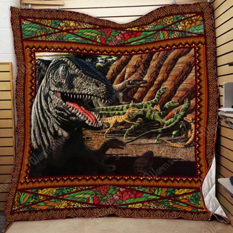 Dinosaurs All Over Printed Quilt Blanket