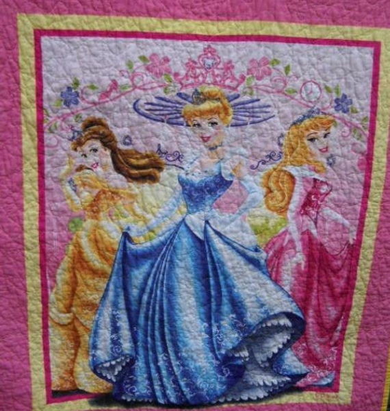 Disney Princesses Fabric 3D Quilt Blanket