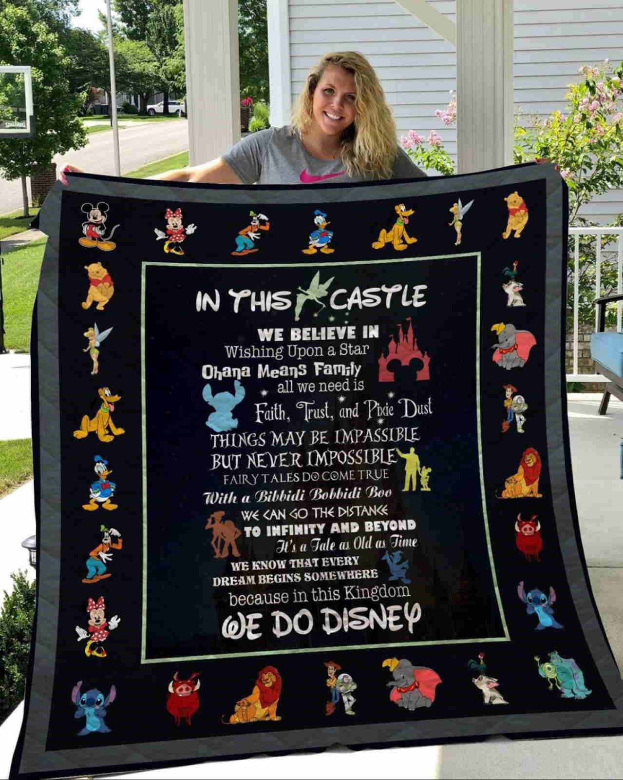 Disneyin The Castle Quilt Blanket