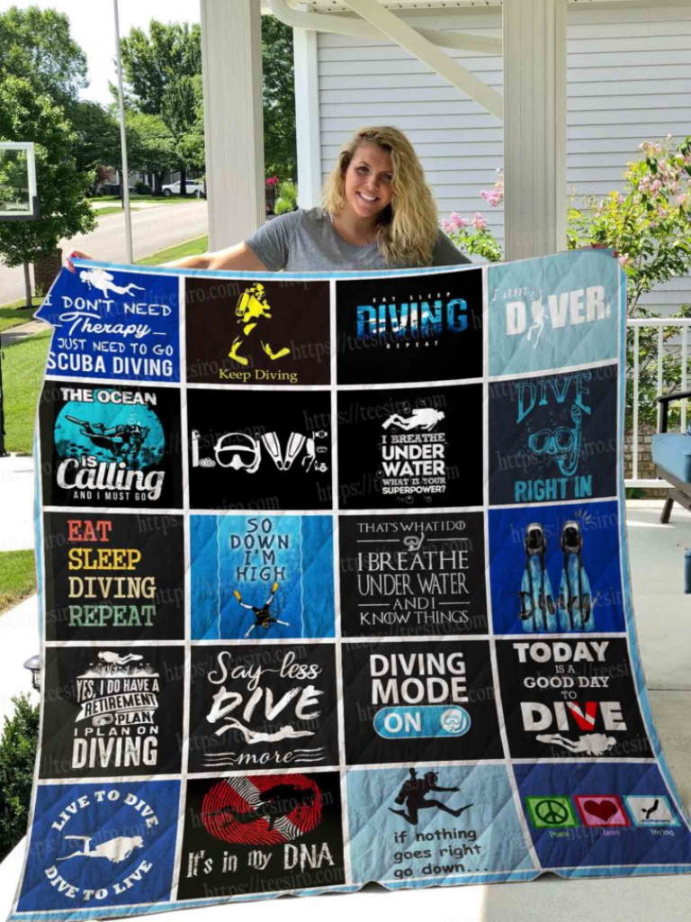 Diving 3D Quilt Blanket