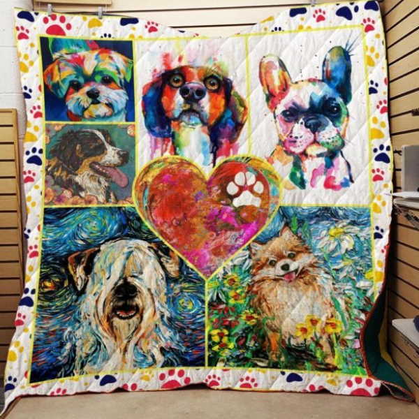 Dog Lovers 3D Quilt Blanket