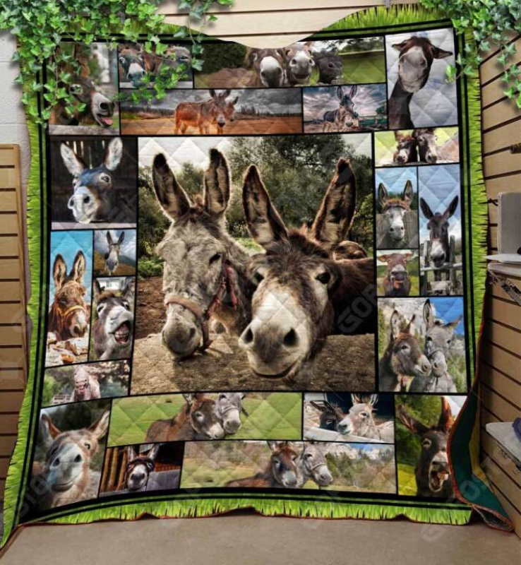 Donkey Animal Art Like 3D Quilt Blanket