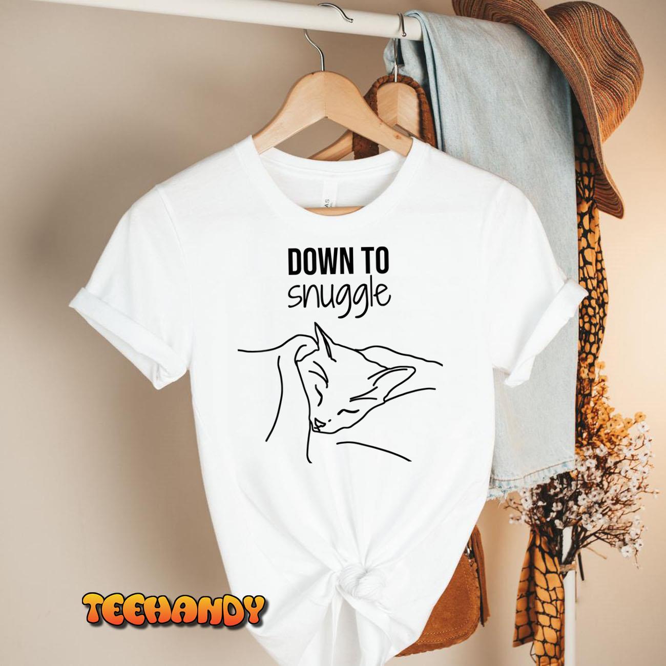 Down to Snuggle Sleeping Cat T-Shirt